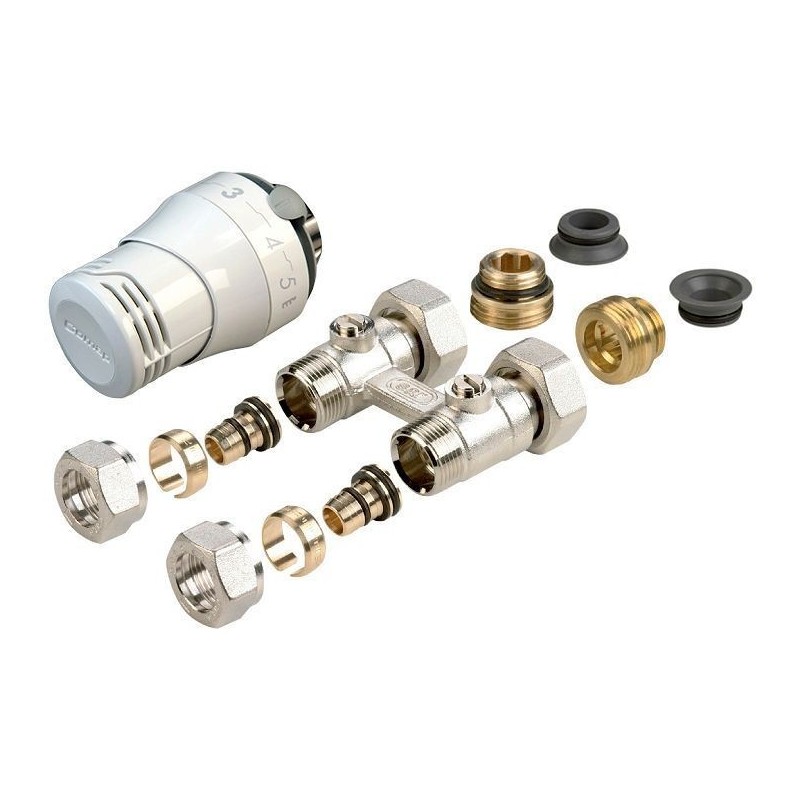 Comap Combinaison robinette pour radiateur universal integre 1/2\-3/4\'''- 16MM droit RK100100'''