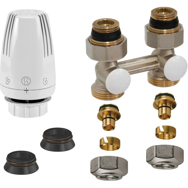 Giacomini Kit de robinet thermostatique 16 mm droite R387LKX012