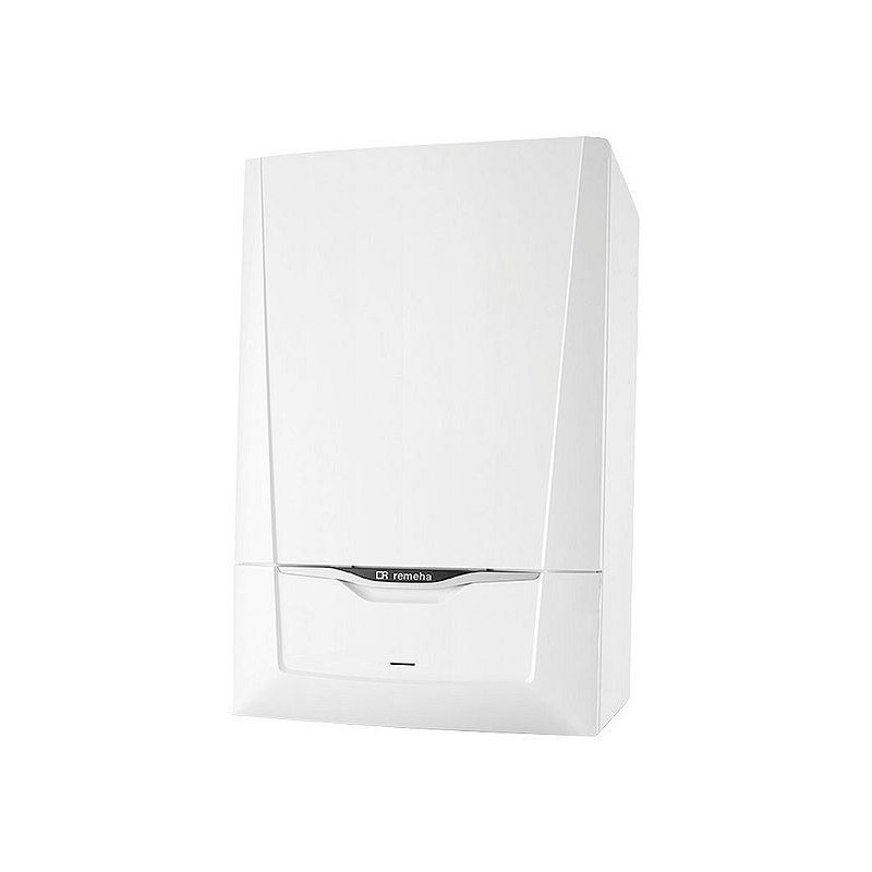 Remeha chaudière murale à  condensation à  gaz + ECS + plaque CALENTA ACE 28C 1circulateur 56-255kw ERP CC A /EC A -XL 7673204