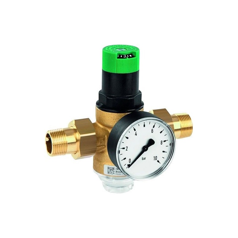 Honeywell réducteur pression eau avec manomètre braukmann 1'm D06F1AM