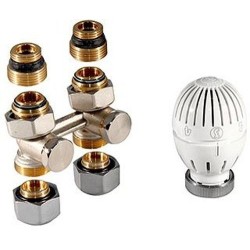 KIT DE ROBINET THERMOSTATIQUE P.RADIATEUR UNIVERSAL INTEGRE 1/2'-3/4' +RACC.16MM GIACOMINI DROIT BE387Y014