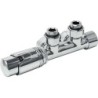 D-DESIGN KIT DE ROBINET RADIATEUR THERMOSTATIQUE BITUBE/MONOTUBE +RACCORD 16MM EQUERRE CHROME DC2