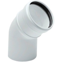 UNIFLOW COUDE 80MM 45° PP BLANC WB248P