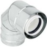 UNIFLOW COUDE CONCENTRIQUE 80/125MM 90° INOX/PP WXPX81290