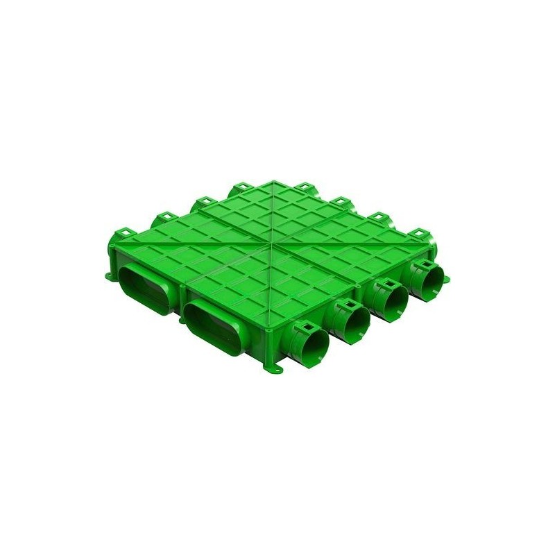 Duco CAISSON DE DISTRIBUTION CONDUITS FLEXIBLE SOL 12X63 POUR 2XCONDUIT OVAL DUCOFLEX 00004565