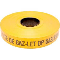 BANDE DE SIGNALISATION 'ATTENTION CONDUITE DE GAZ' 250M JAUNE/NOIR NL/FR RAQ42151977