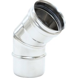 UNIFLOW COUDE 80MM 45° INOX 248X