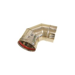 Isoleco Coude 90° en inox simple paroi diamètre 150 mm 314605150