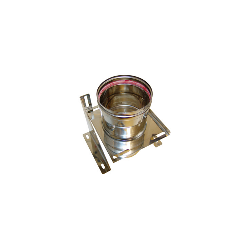Isoleco èvacuation gaz brûlés en inox console support droit 130 617130 314617130