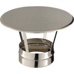 Isoleco Matériel d'évacuation gaz brûlés en inox capuchon pare-pluie SPG d.80 311701080