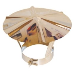 Isoleco Matériel d'évacuation gaz brûlés en inox capuchon pare-pluie DP100/SPG150 311701150