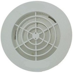 Nicoll Grille ronde pour tube pvc 160mm blanche +moustiquaire GATM160