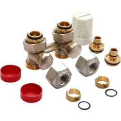 Giacomini bloc h avec tête manuel et 2 raccordement 18aa-16mm droit BE387Y026